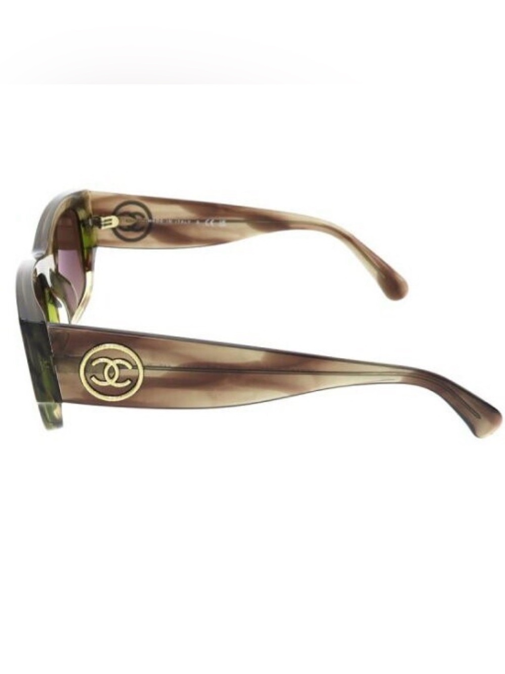 CHANEL Brown & Green Sunglasses